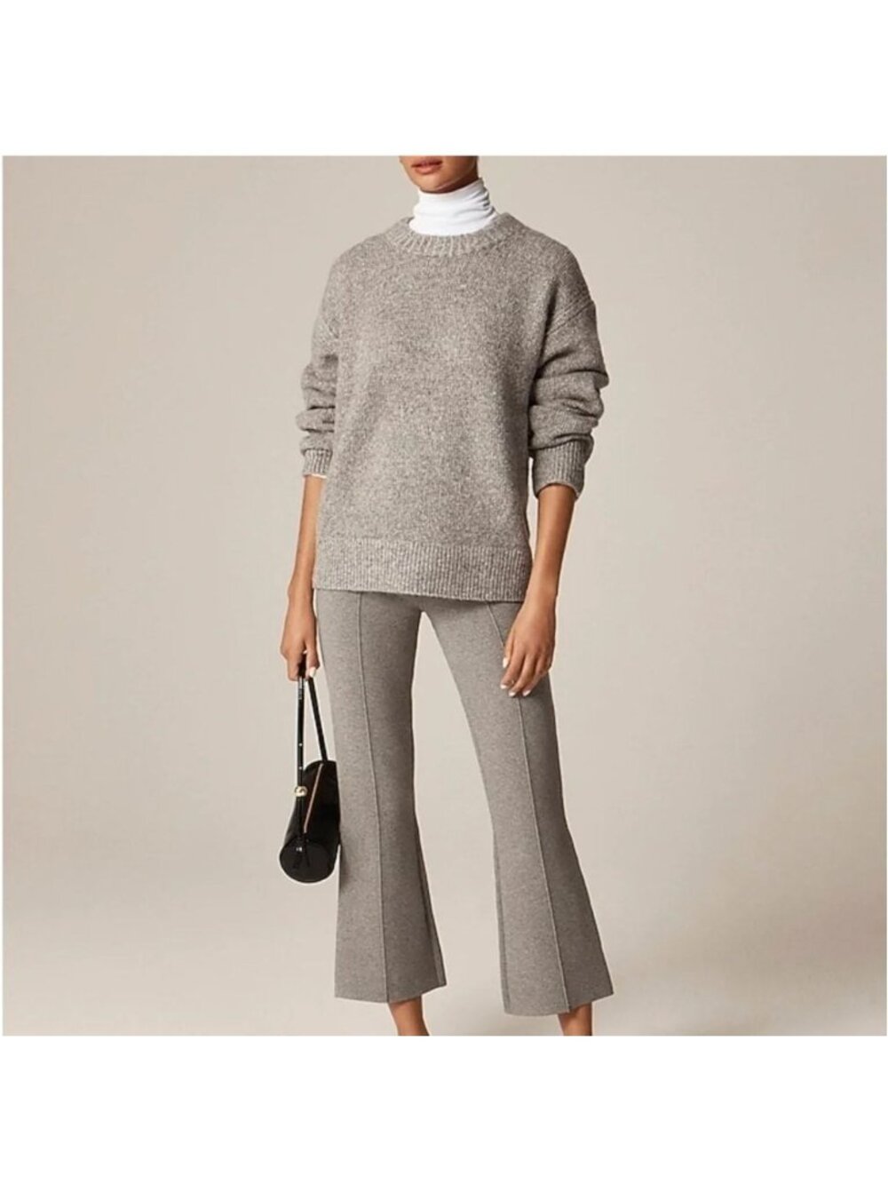 J. Crew Delaney Kickout Sweater Pants in Heather Ash Gray SP Small Petite